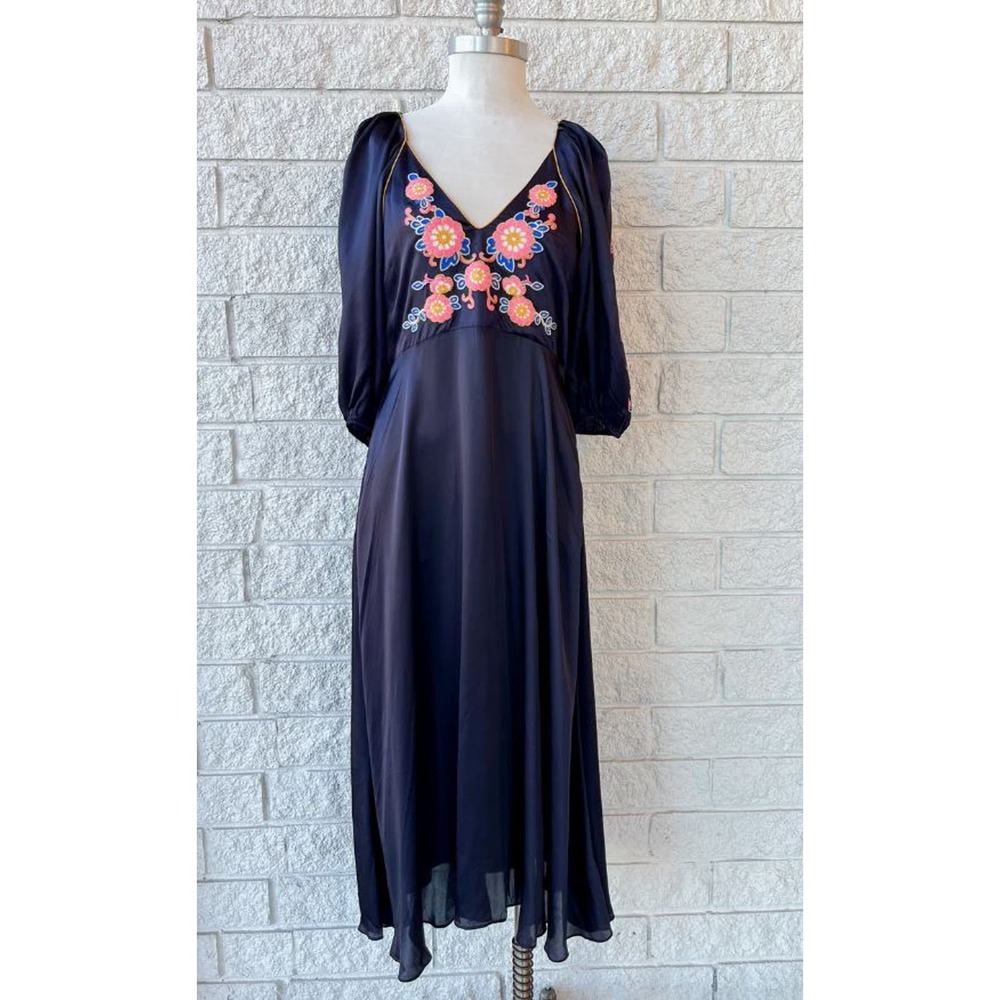 NWT! THE GREAT The Sagebrush Dress NAVY COUNTRY FLORAL-EM SIZE-1